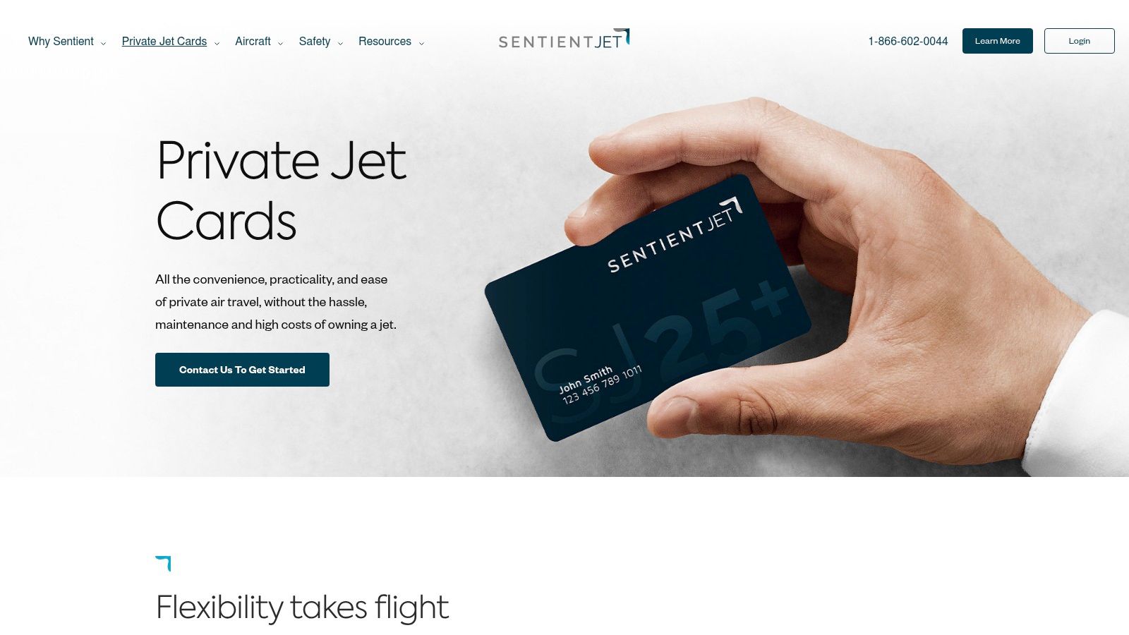 Sentient Jet, SJ25 and SJ25+ Jet Cards